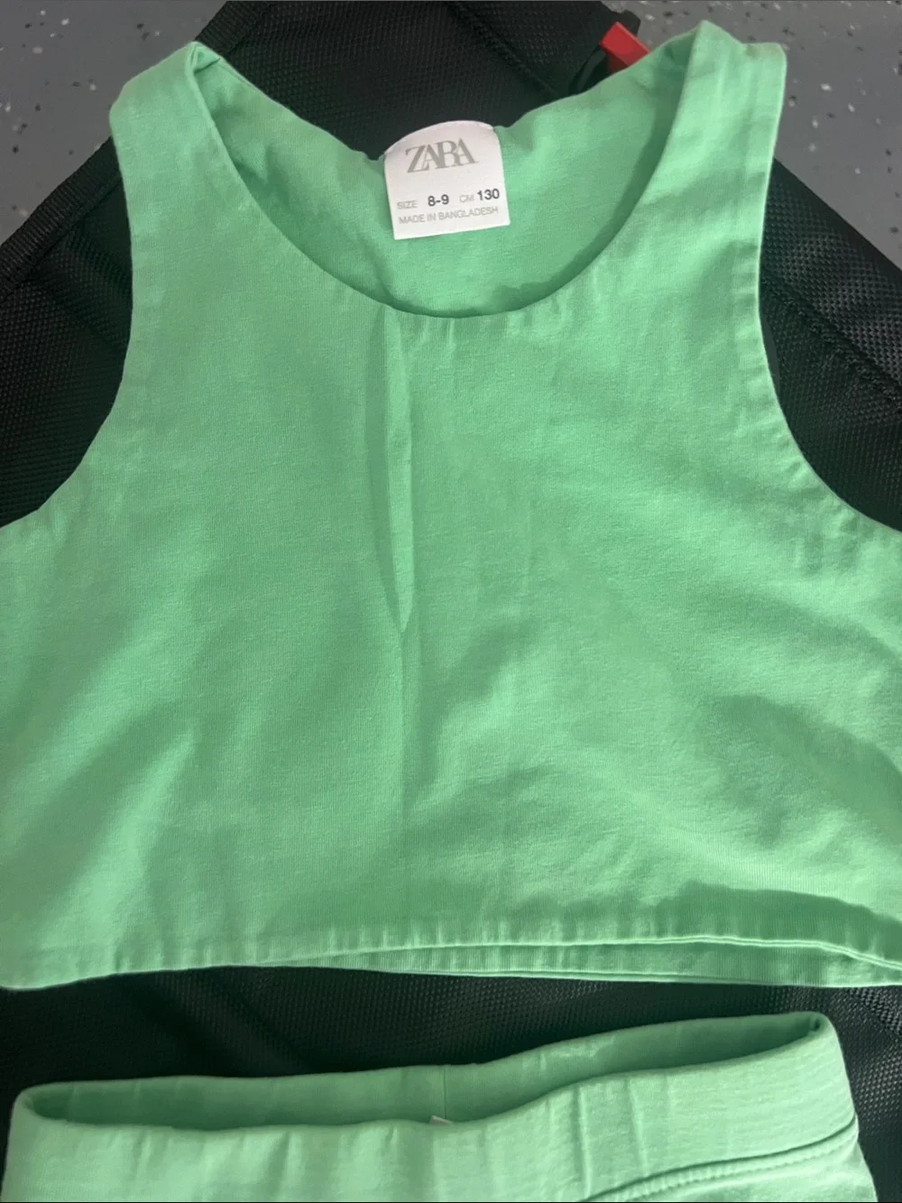 ZARA Light Mint Cropped Tank Top